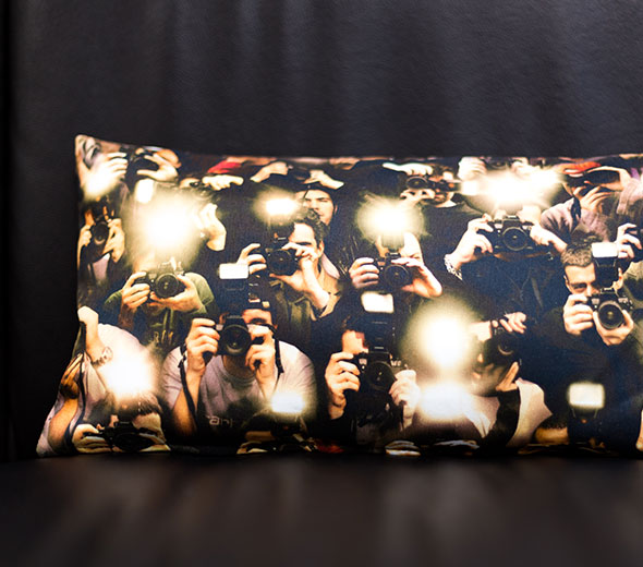 Paparazzi Throw Pillow 2